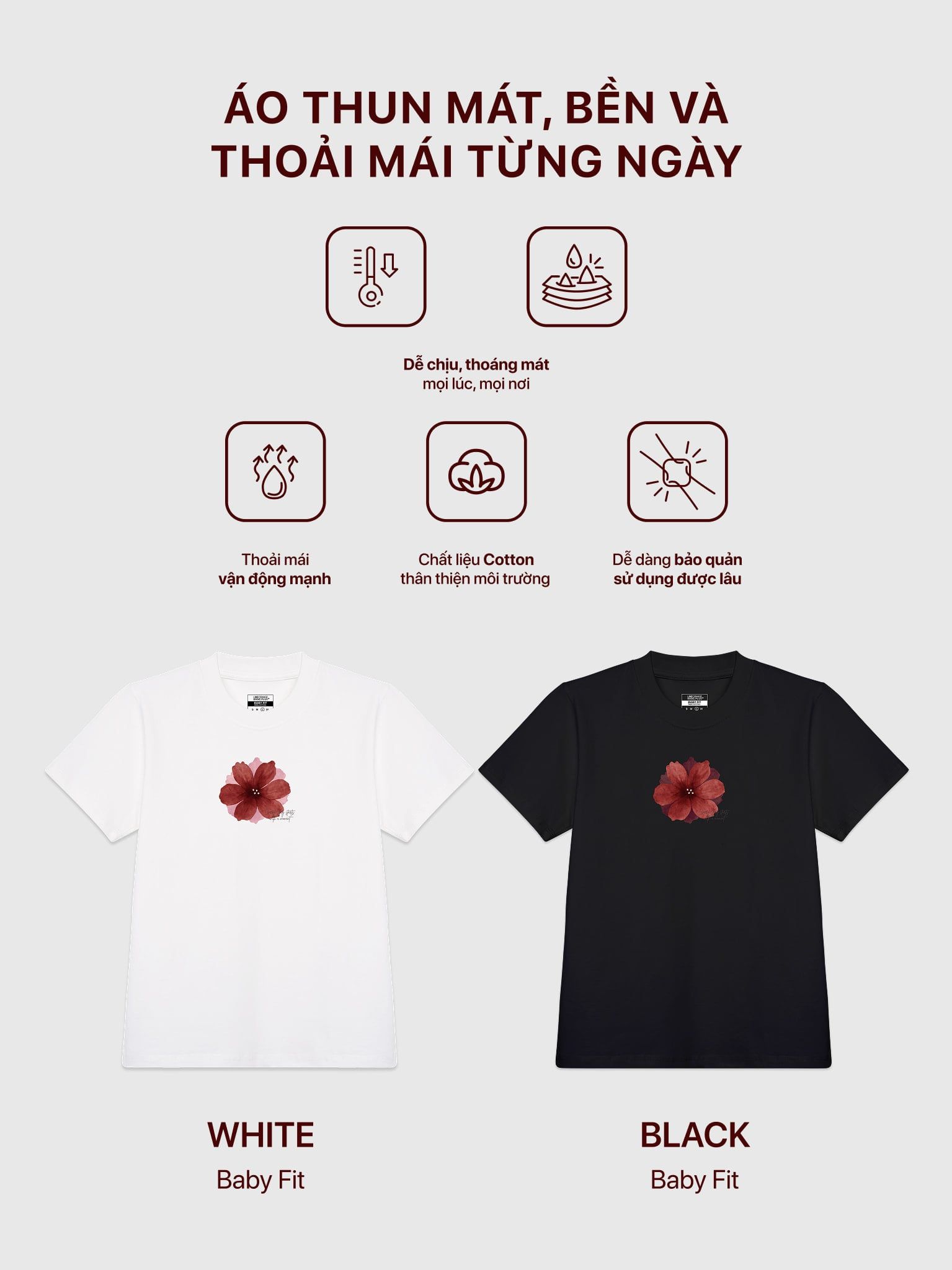Áo thun hình in nữ - Bloom & Cute T-shirt