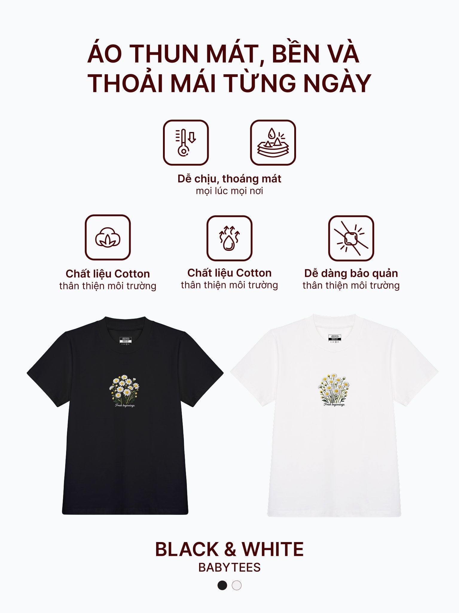 Áo thun hình in nữ - Floral Whispers T-shirt