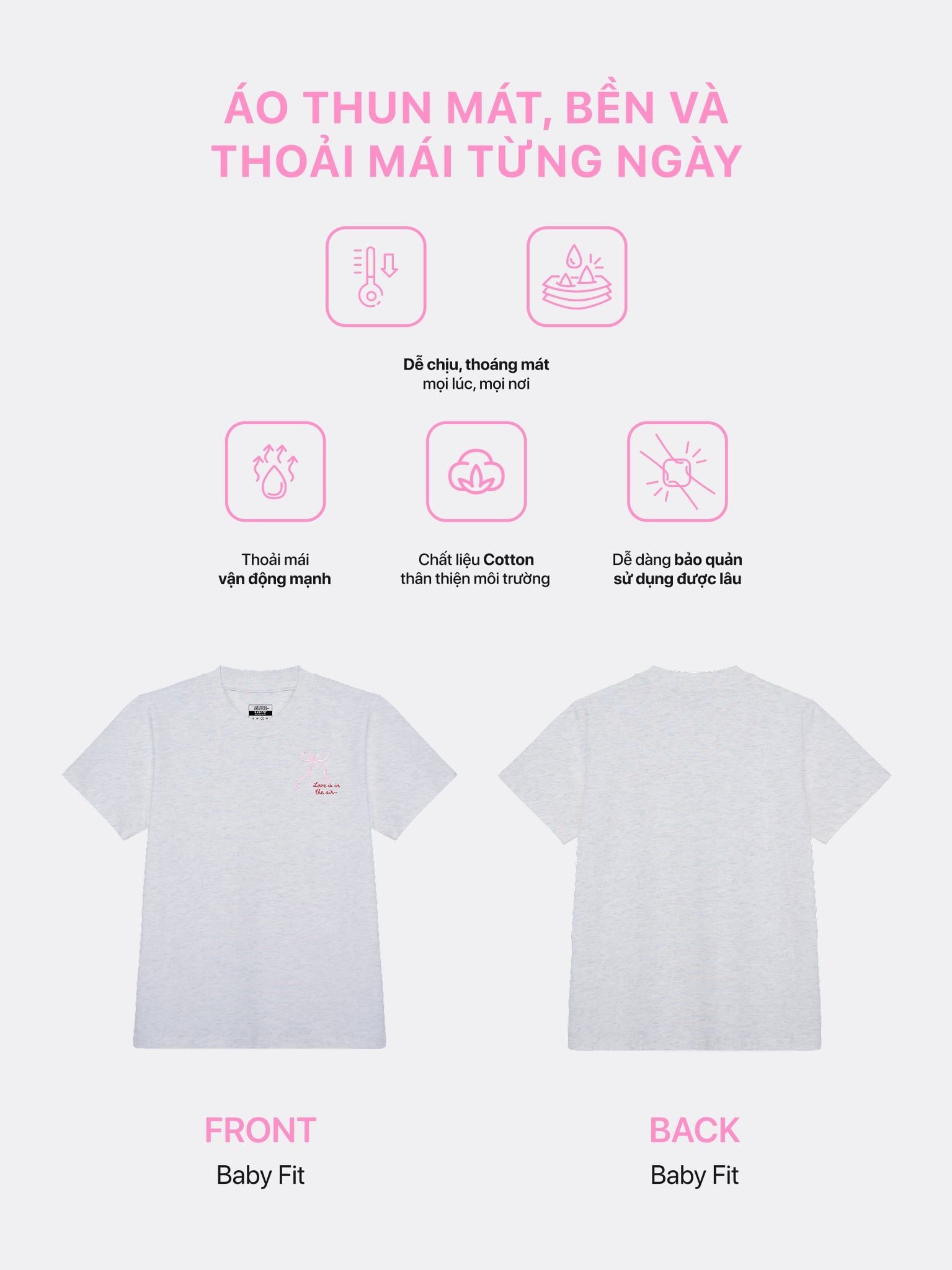 Áo thun Nữ Baby Fit BST Lovely Notes LIMEORANGE