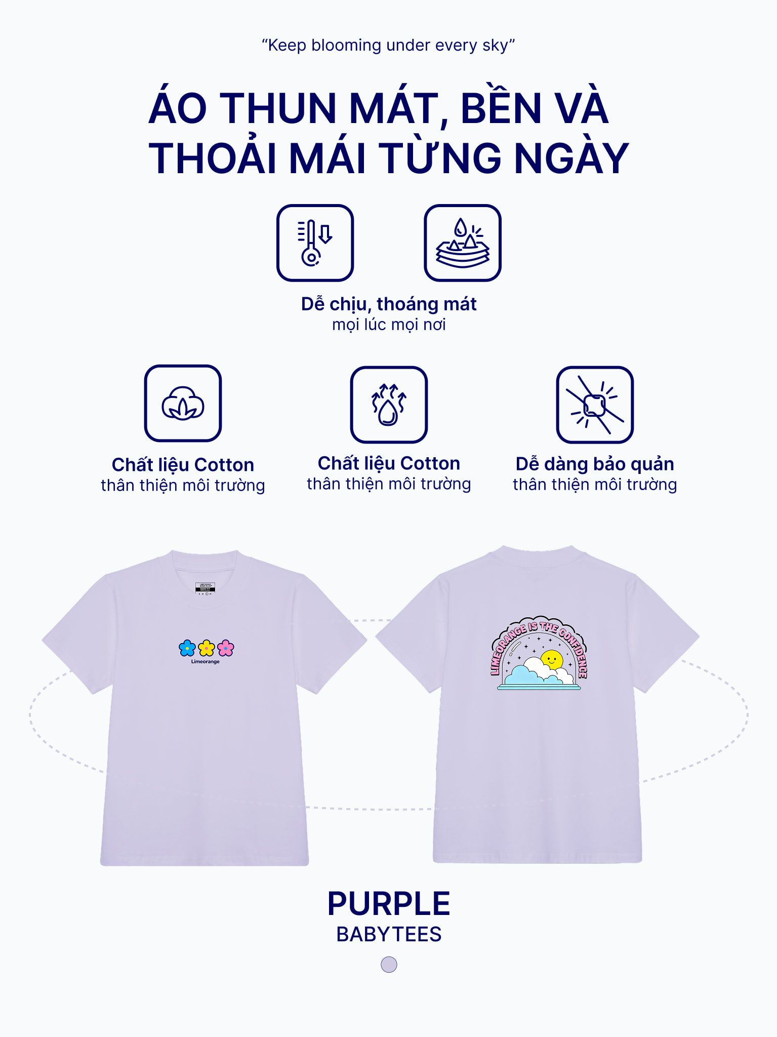 Áo thun hình in phom babytee - Sunset Garden Collection