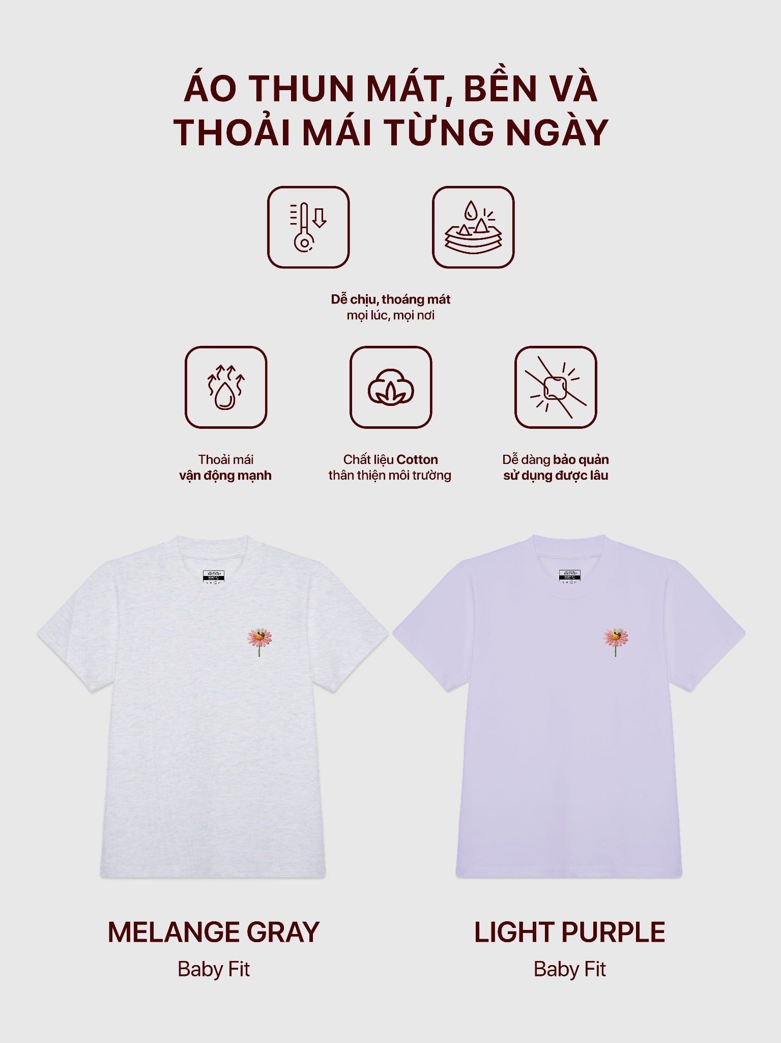 Áo thun hình in nữ - Floral Whispers T-shirt