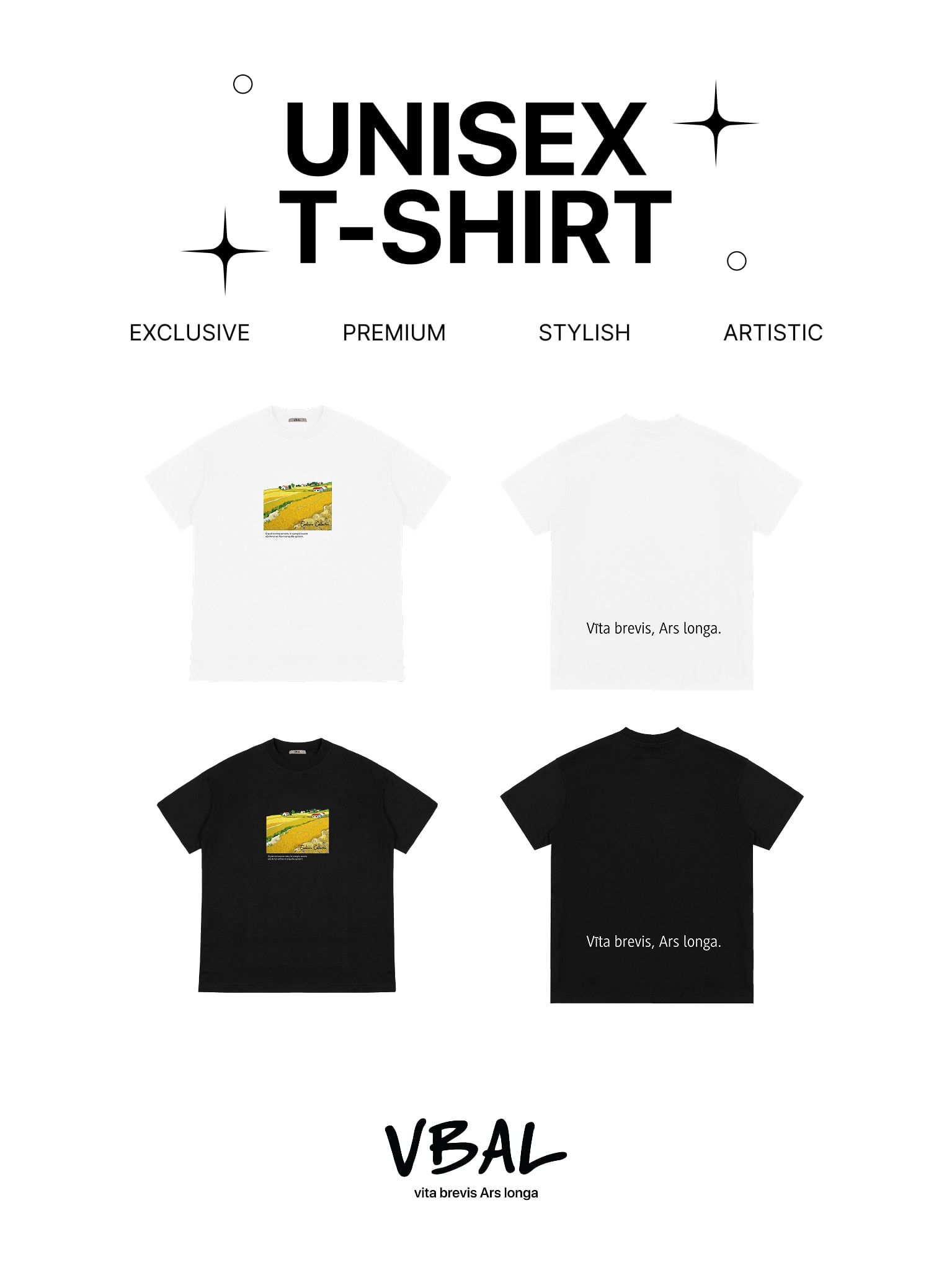 Áo Thun Cao Cấp Unisex Graphic VBAL T-Shirt Ver.2 LIMEORANGE