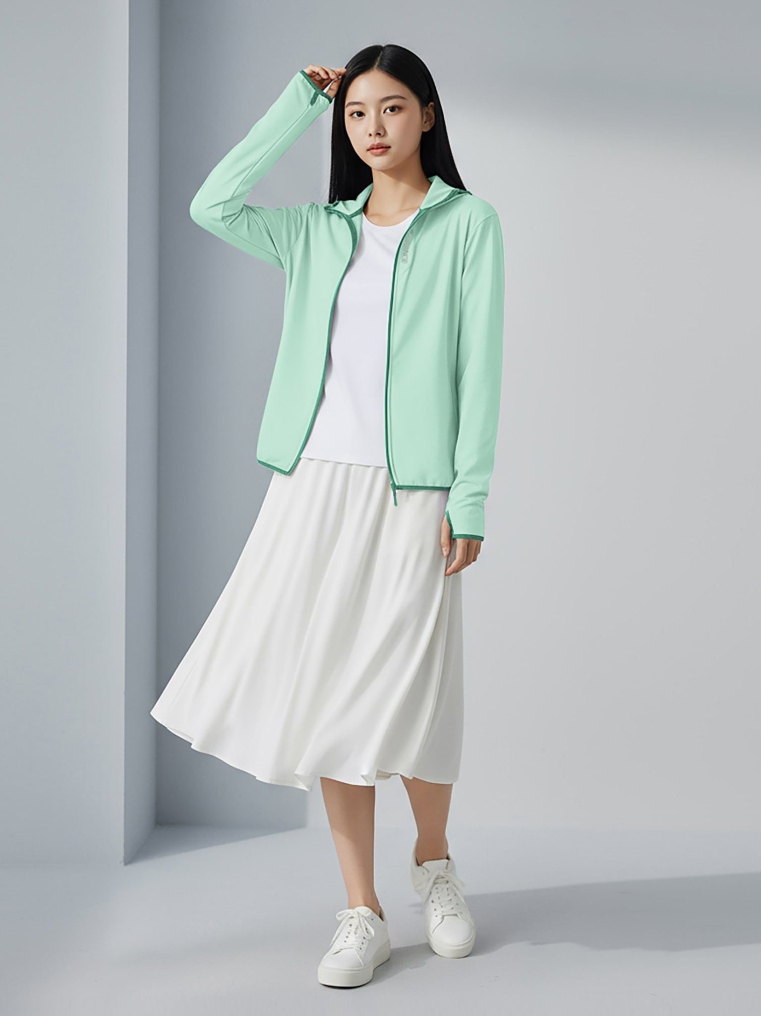 Áo khoác siêu nhẹ chặn tia UV - AIR HOODIE 7 - Xanh Ngọc Nhạt