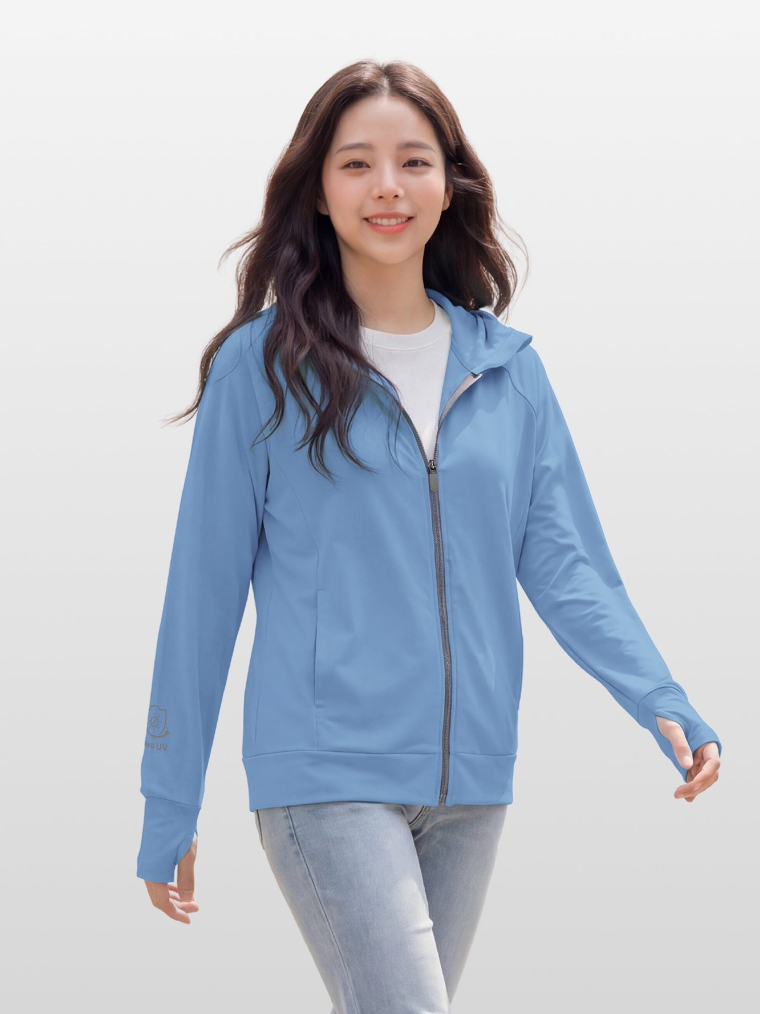 Áo khoác chống nắng chống tia UV - UV SUNSCREEN HOODIE - Xanh Biển