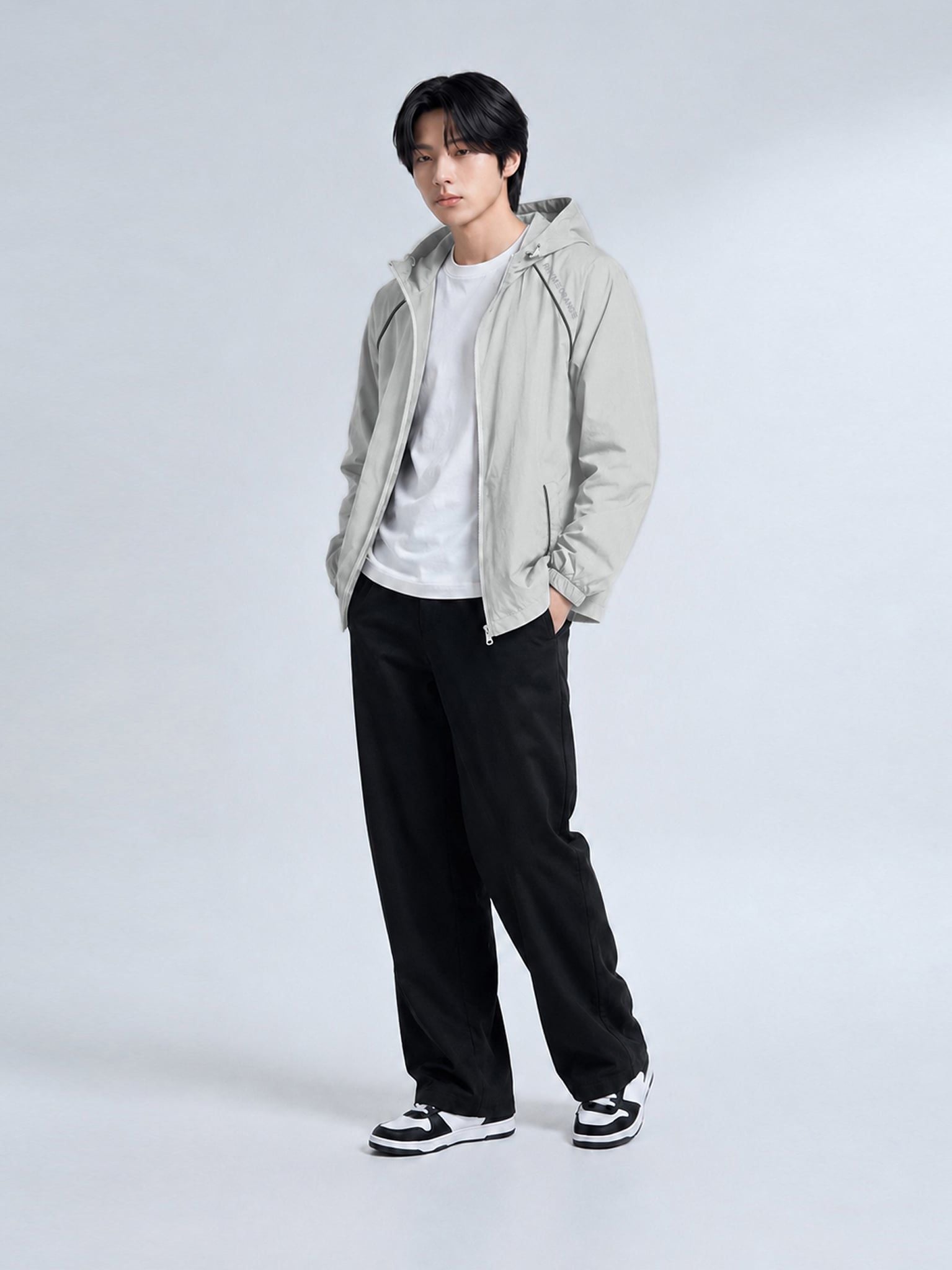 Áo Khoác Dù Nam Chống Nắng Trượt Nước Windstopper 10 LIMEORANGE - Xám Nhạt