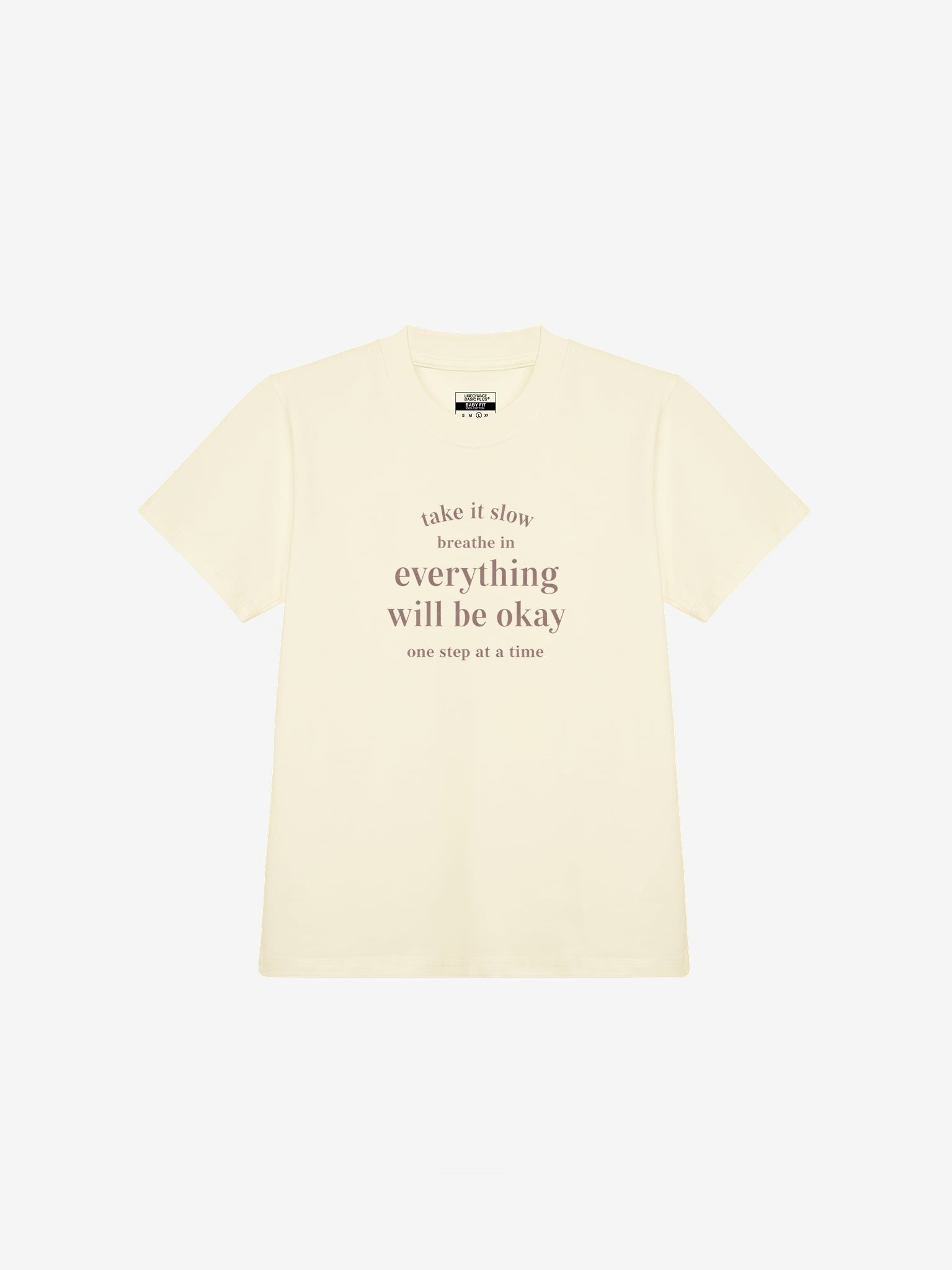 Áo Thun Baby Fit Graphic Everything Will Be Okay LIMEORANGE