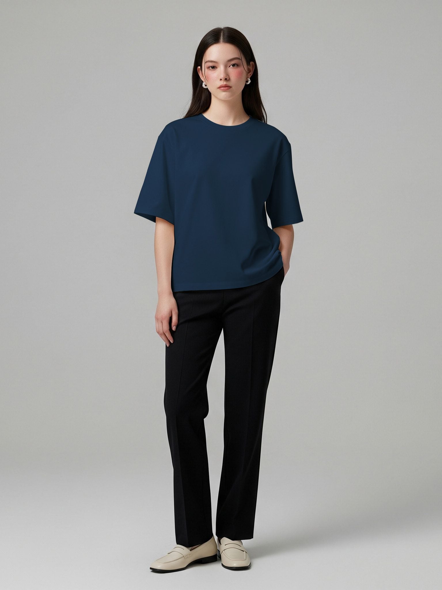 Áo Thun Trơn Nam Nữ Boxy Fit Cotton 250gsm - Boxy Fit for Basic Plus 5