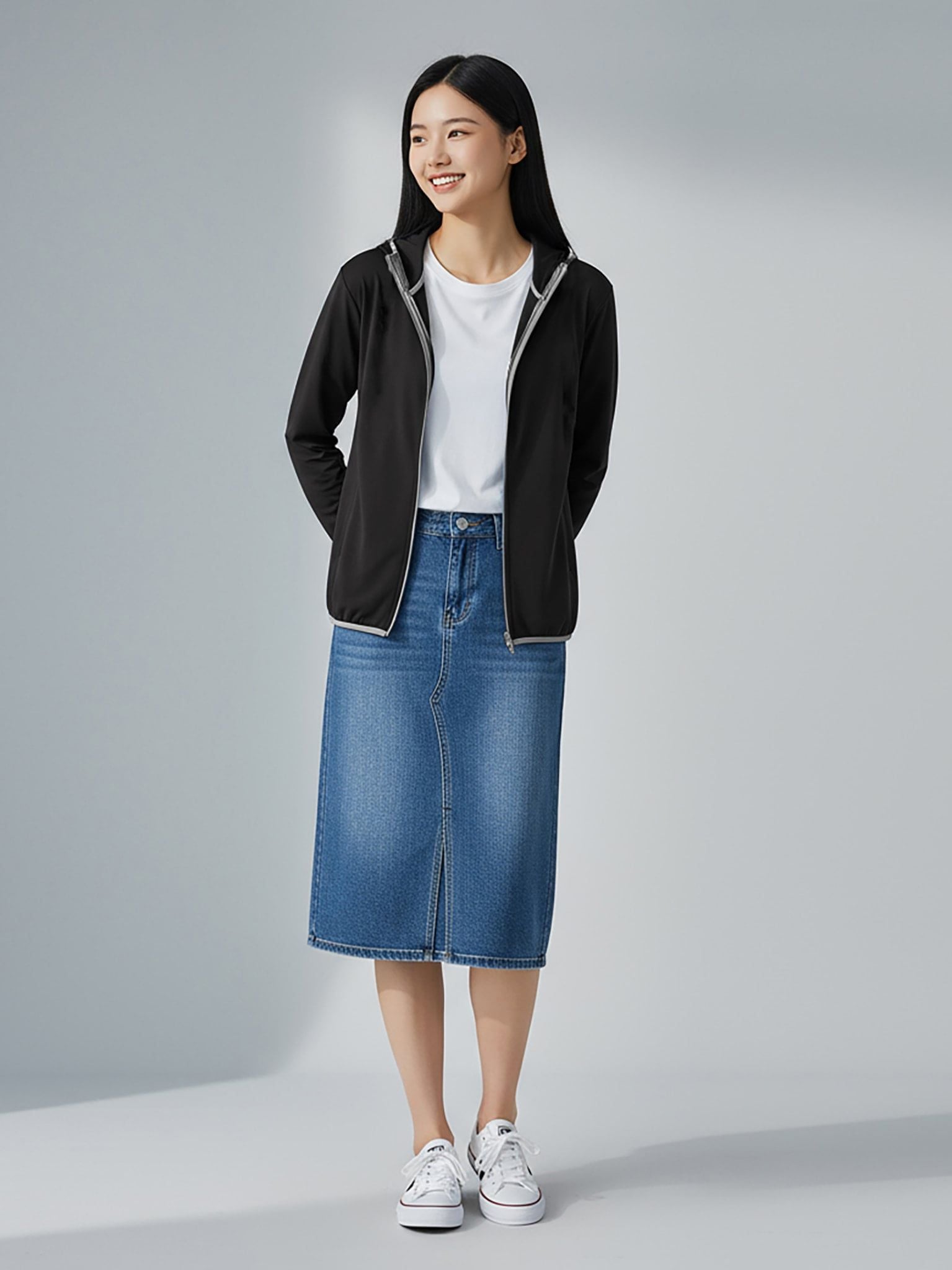 Áo khoác siêu nhẹ chặn tia UV - AIR HOODIE 7 - Đen