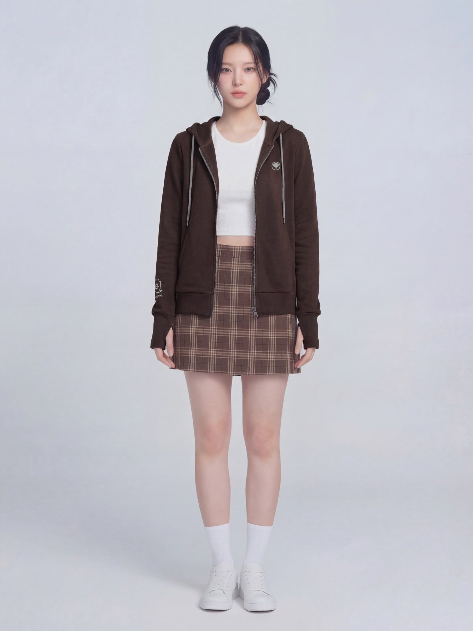 ÁO KHOÁC COTTON NỮ CHỐNG NẮNG 99,95% HOODIE WINGS - LIMEORANGE - Nâu Đậm