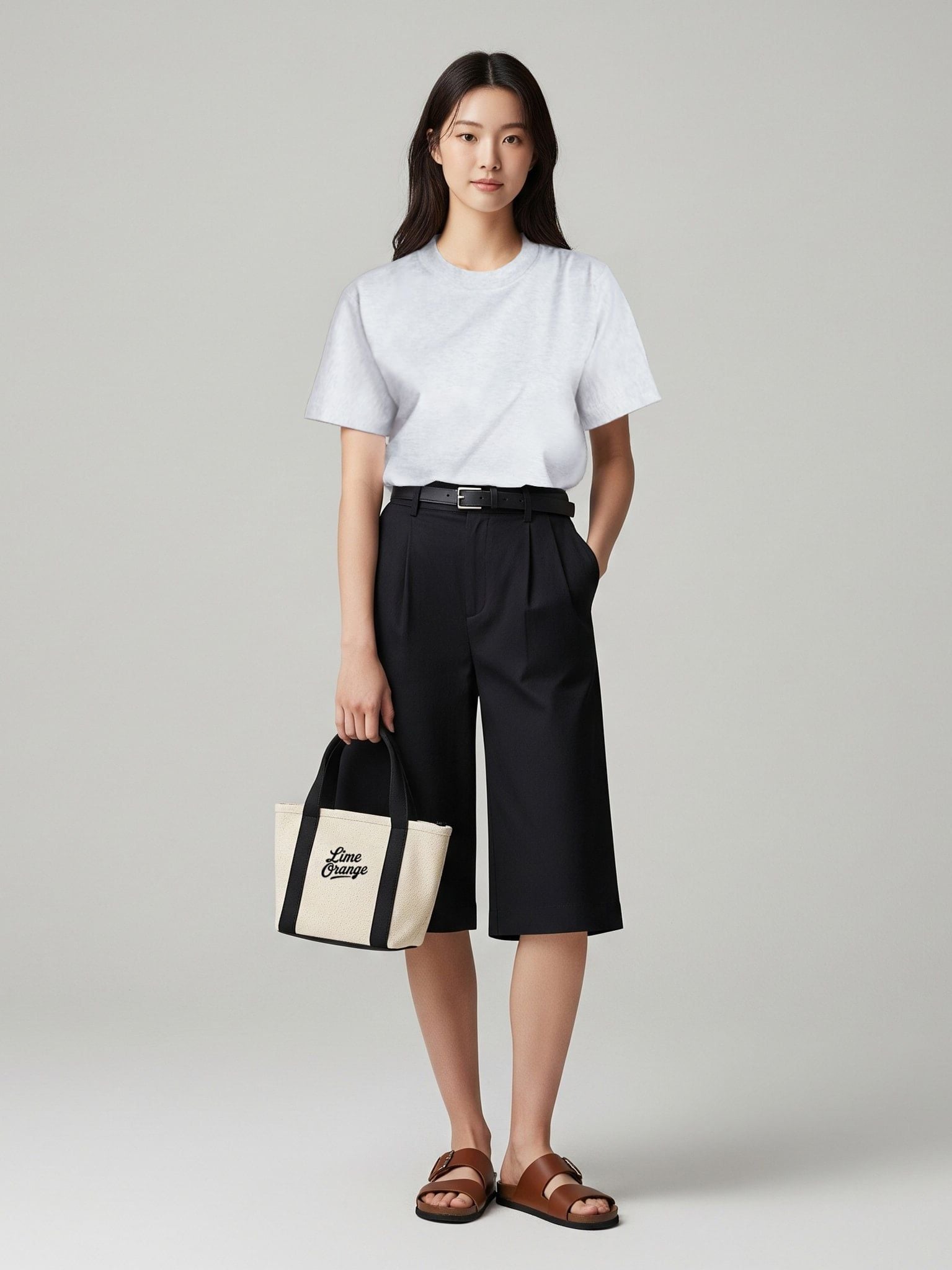 Áo Thun Nữ Trơn Baby Fit Cotton 230gsm - Baby Fit For Basic Plus 5 - Melange Xám