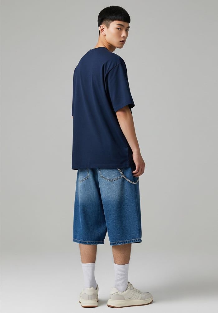 Áo thun hình in nam nữ - Timeless Themes, Endless Styles. T-shirt - Xanh Navy