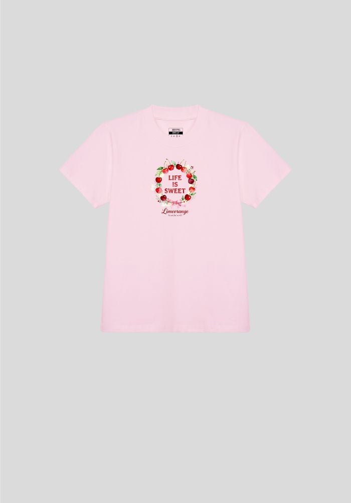 Áo thun hình in phom Baby Tee - Cherry Dreams Collection