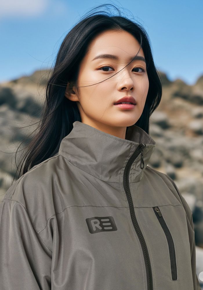 Áo Khoác Dù Nam/Nữ Không Nón - Urban Bomber Windbreaker - Xám