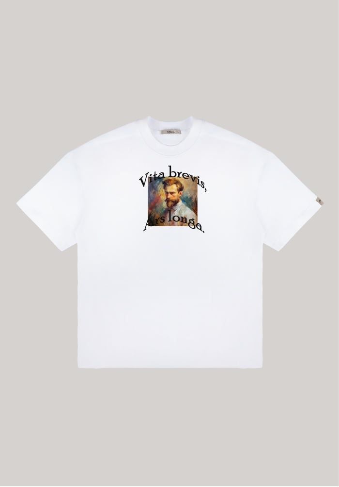 Áo Thun Cao Cấp Unisex Graphic VBAL T-Shirt Ver.1 LIMEORANGE - Trắng