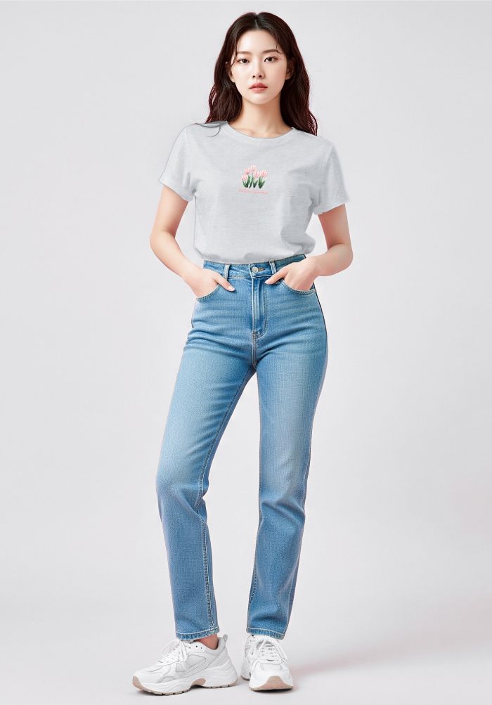 Áo thun hình in nữ - Floral Whispers T-shirt