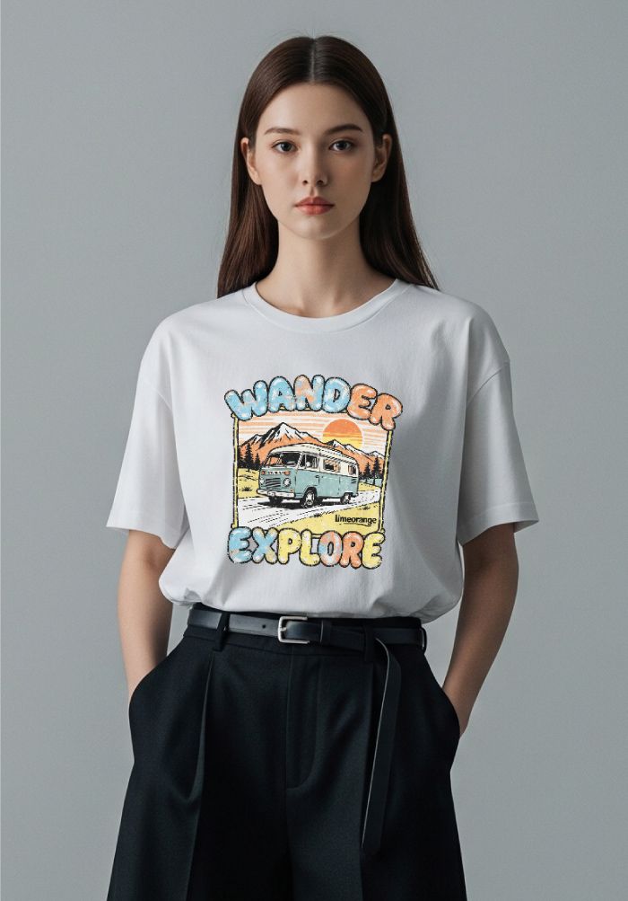 Áo thun hình in phom Boxy - Retro vibes T-shirt