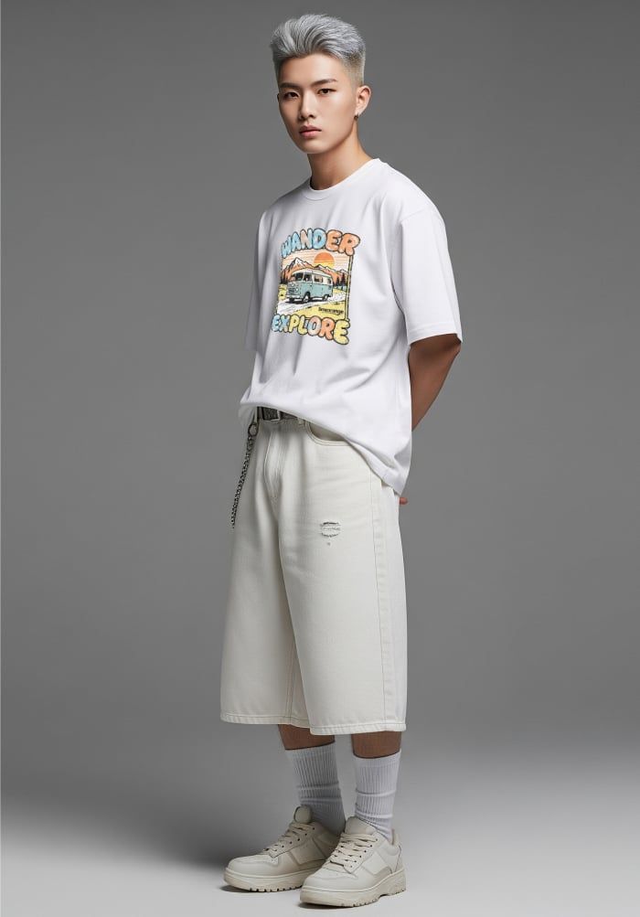 Áo thun hình in phom Boxy - Retro vibes T-shirt