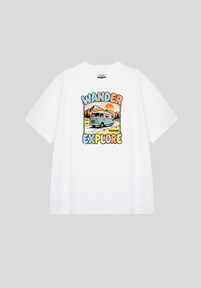 Áo thun hình in phom Boxy - Retro vibes T-shirt