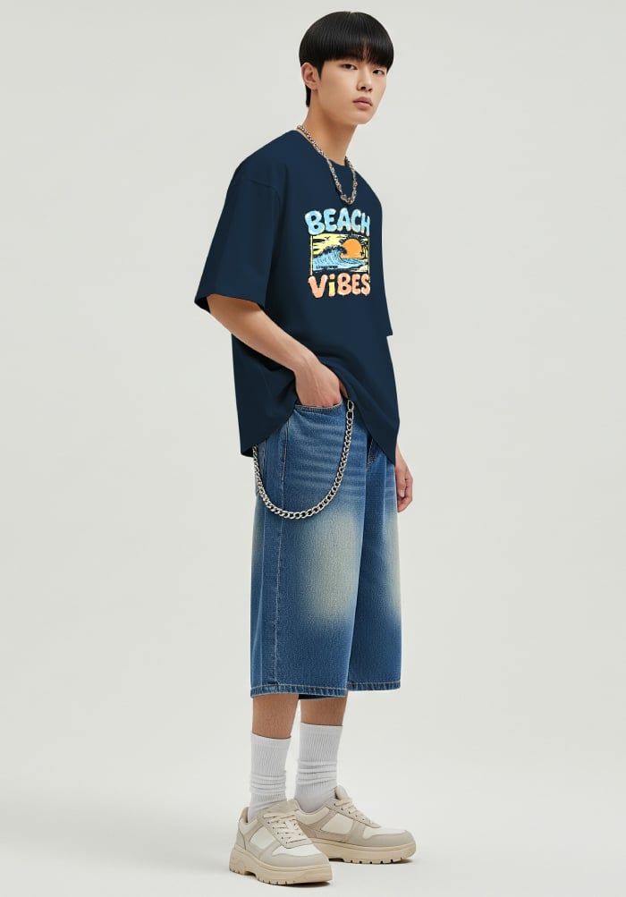 Áo thun hình in phom Boxy - Retro vibes T-shirt - Trắng