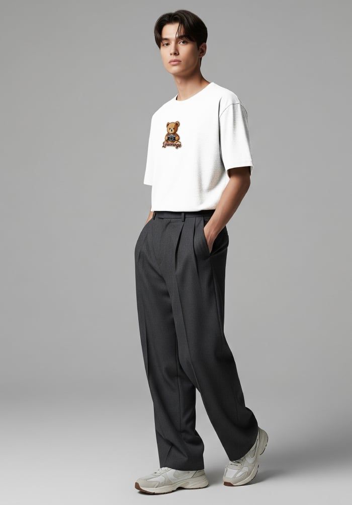 Áo thun hình in unisex - EmbroBear T-shirt