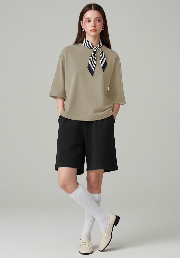 ÁO THUN TRƠN NAM NỮ PHOM VỪA  Standard Fit Cotton 230gsm- STANDARD FOR BASIC PLUS 5