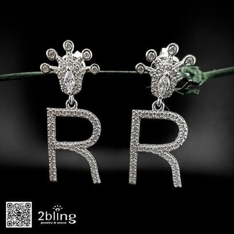  Bông tai nữ bạc cao cấp đá - 2BJB8 - Silver 