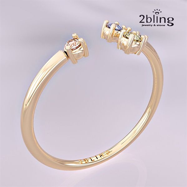  Nhẫn Thiết Kế 18K - Đá Tourmalin - 2BJNTK52 