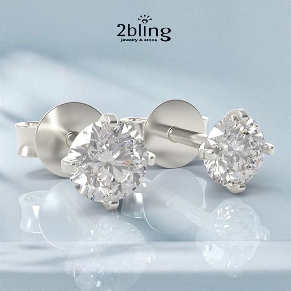  Bông tai NONI7 - 1 hột 4 ly 