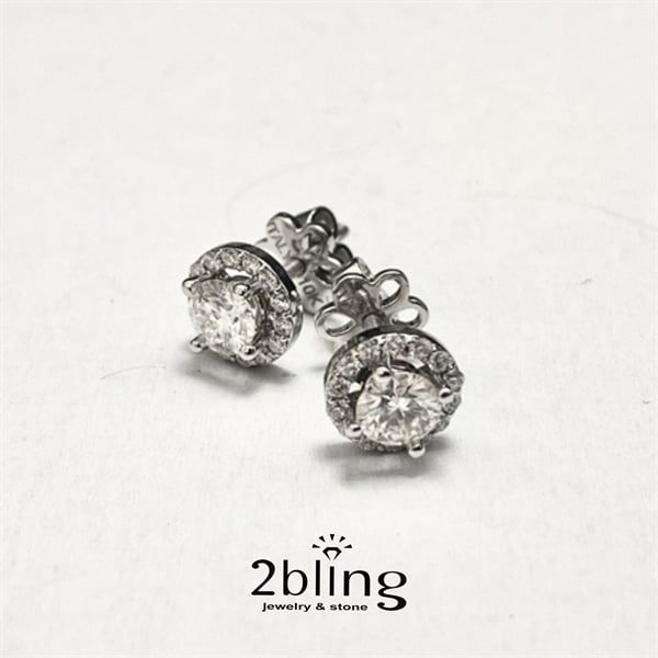  Bông tai thiết kế vàng 10k-1h viền tấm 