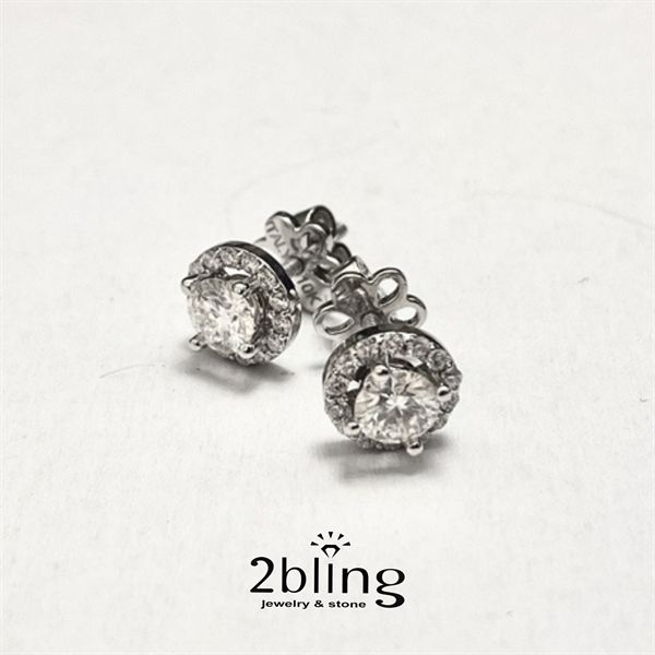  Bông tai thiết kế vàng 10k-1h viền tấm 