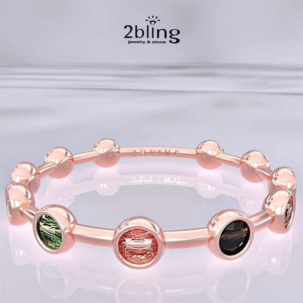  Nhẫn Thiết Kế 18K - Đá Tourmalin - 2BJNTK47 