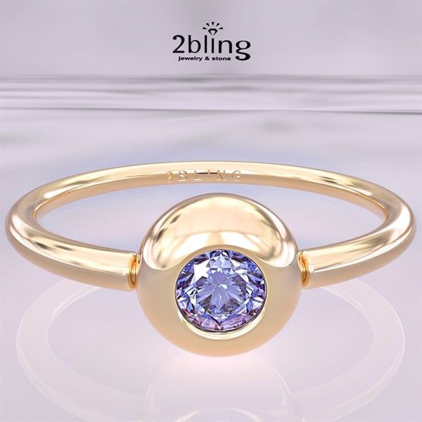  Nhẫn Thiết Kế Vàng 14k - Đá Sapphiare - 2BJNTK08 
