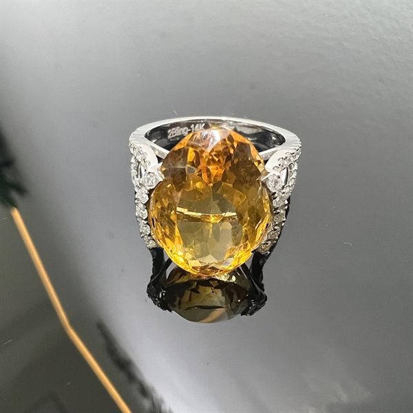  Bộ BANA - Vàng 14k + đá moi + đá citrine 