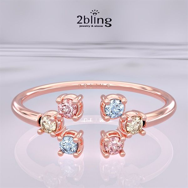  Nhẫn Thiết Kế 18K - Đá Tourmalin - 2BJNTK53 