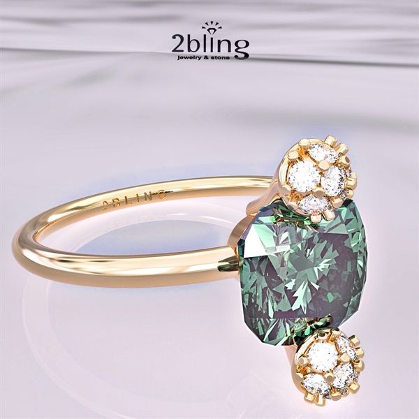  Nhẫn Thiết Kế 18K - Đá Peridot - 2BJNTK41 