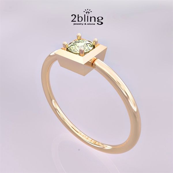  Nhẫn Thiết Kế 18K - Đá Garnet - 2BJNTK36 