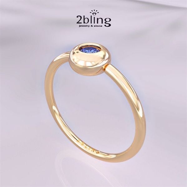  Nhẫn Thiết Kế Vàng 14k - Đá Sapphiare - 2BJNTK08 