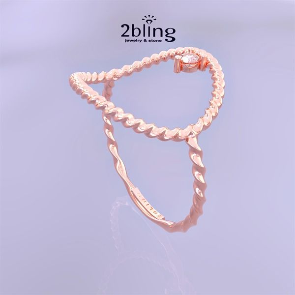  Nhẫn Thiết Kế 18K - Đá Moissanite - 2BJNTK38 