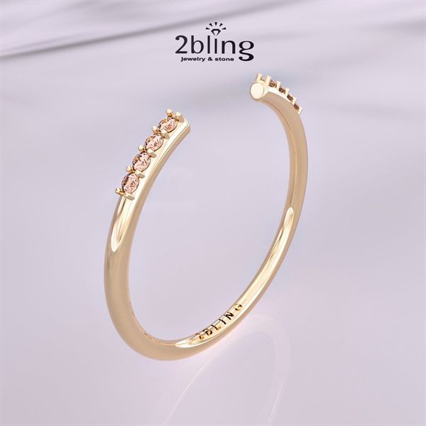  Nhẫn Thiết Kế 18K - Đá Moissanite - 2BJNTK37 