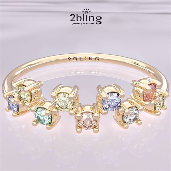  Nhẫn Thiết Kế 18K - Đá Tourmalin - 2BJNTK54 