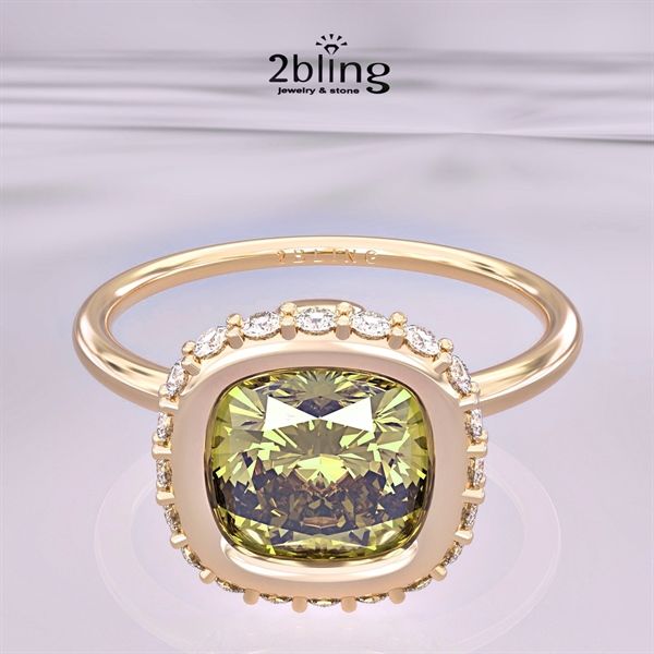  Nhẫn Thiết Kế 18K - Đá Tourmaline - 2BJNTK64 