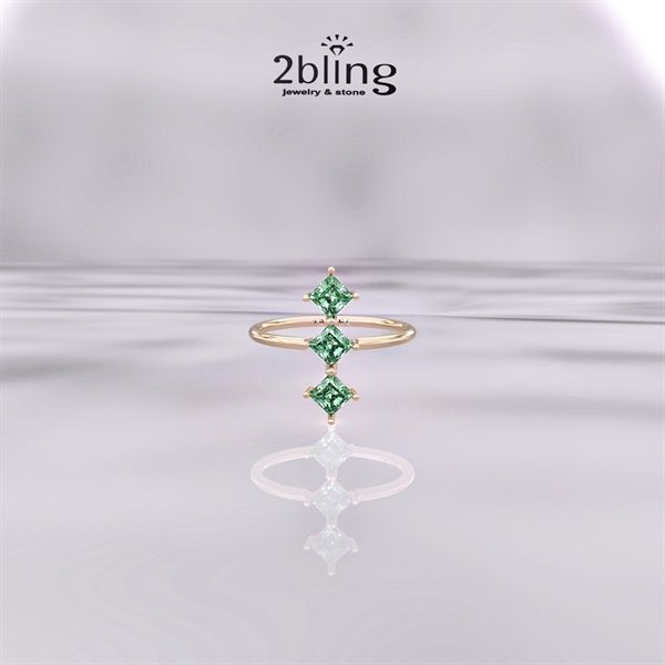  Nhẫn Thiết Kế 18K - Đá Garnet - 2BJNTK31 