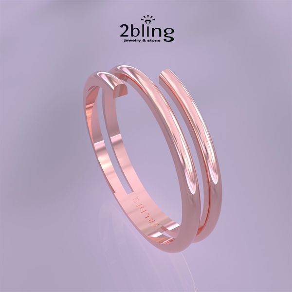  Nhẫn Thiết Kế 14K - Nhẫn 3 Vòng - 2BJNTK26 