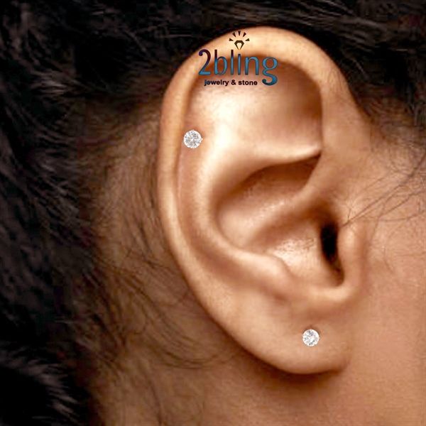  Bông tai NONI7 - 1 hột 3 ly 