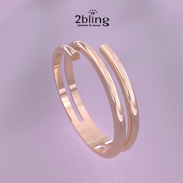  Nhẫn Thiết Kế 14K - Nhẫn 3 Vòng - 2BJNTK26 