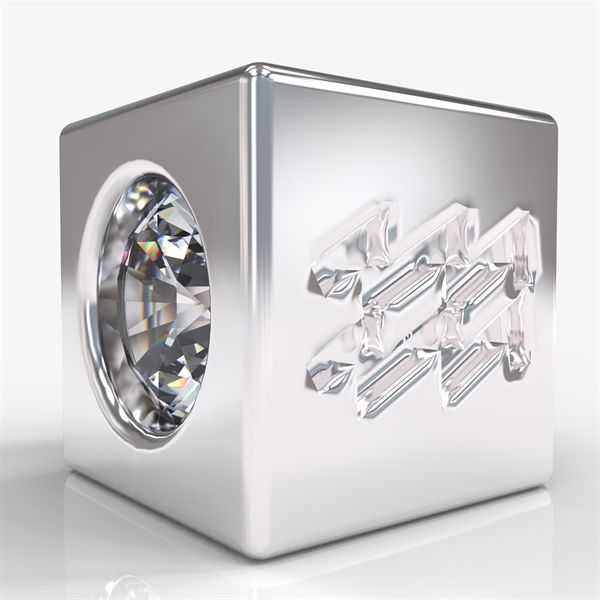  Charm hd Aquarius - S95 + Đá Moissanite 