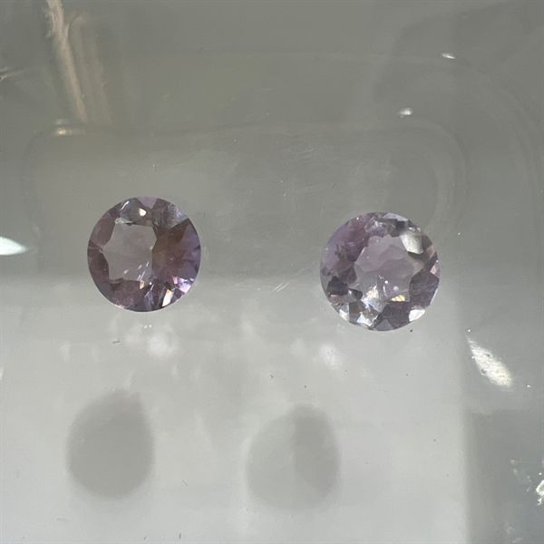  Đá Amethyst-Tròn 8.1ly - 1.60 ct 