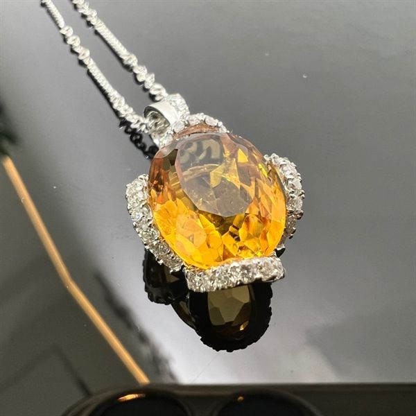  Bộ BANA - Vàng 14k + đá moi + đá citrine 