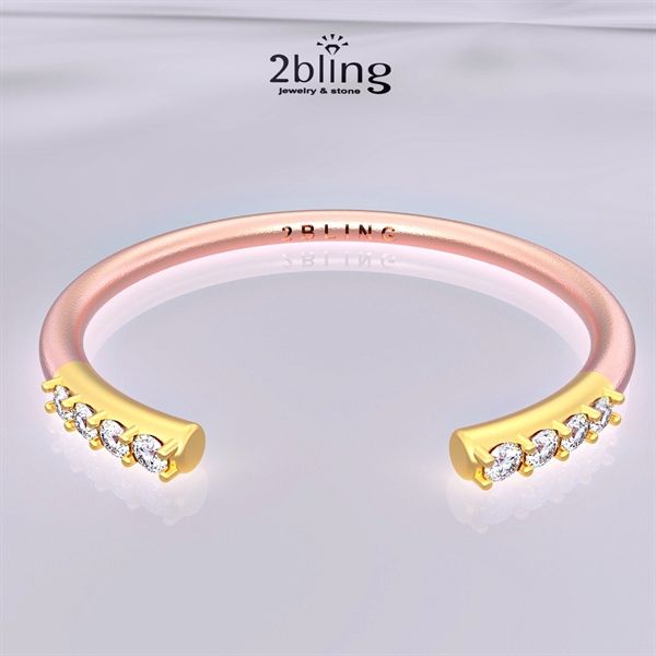  Nhẫn Thiết Kế 18K - Đá Moissanite - 2BJNTK34 