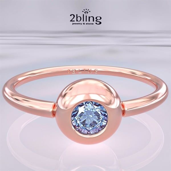  Nhẫn Thiết Kế Vàng 14k - Đá Sapphiare - 2BJNTK08 